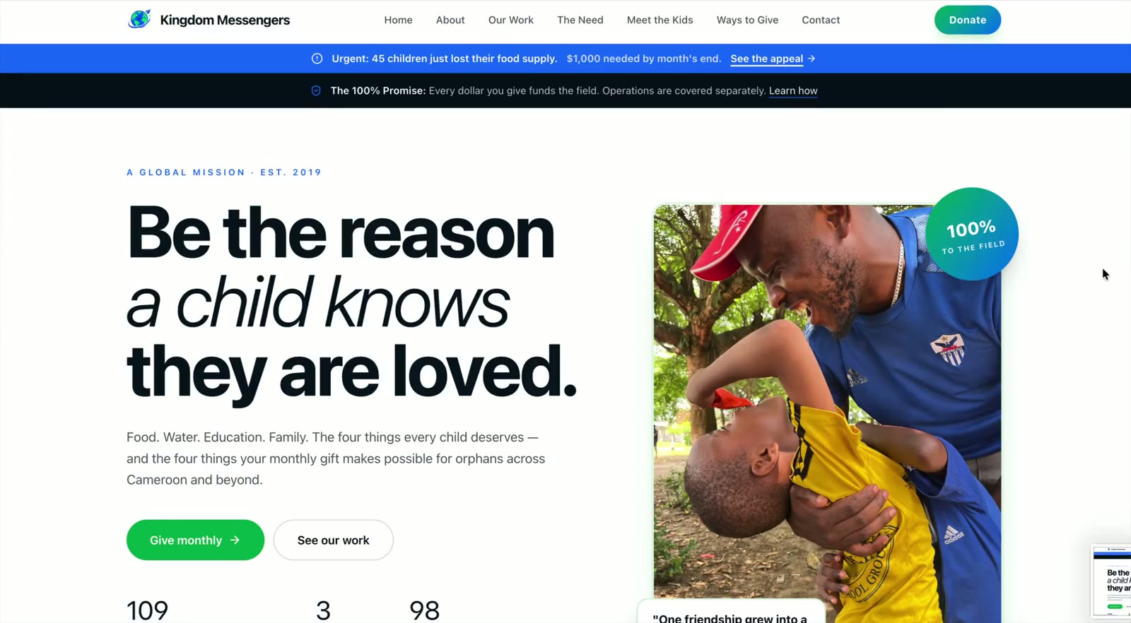 THE KINGDOM MESSENGERS — Board, marketing, and web build.