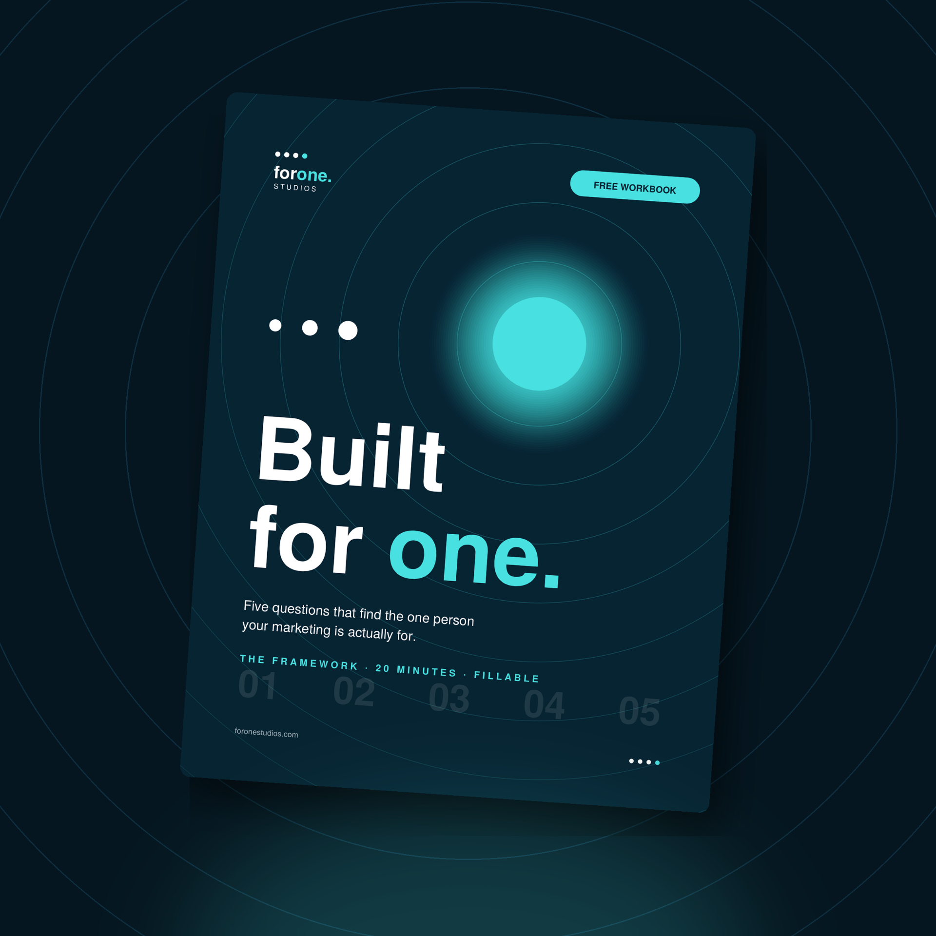Built for one — the free For One Studios worksheet.